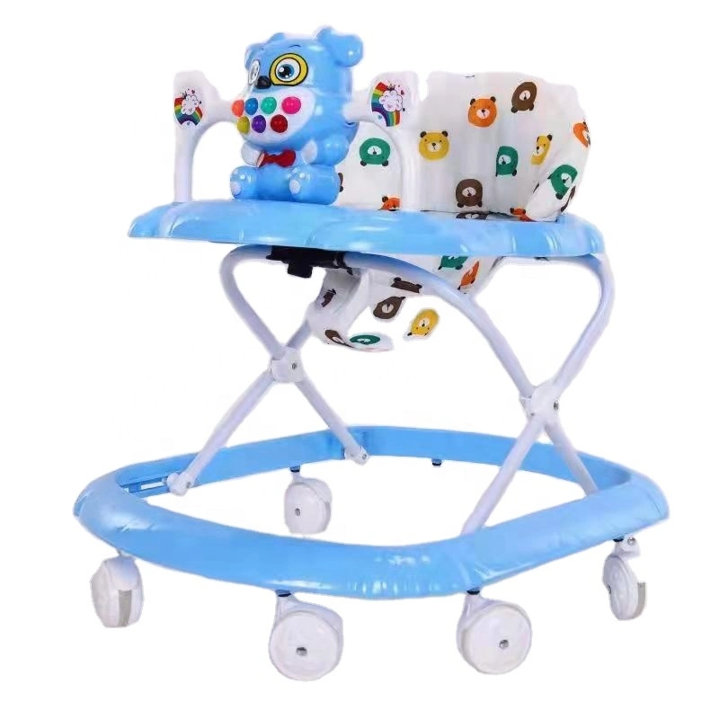 2022 Top Selling Trending New Style 8 Wheels Stylish Baby Walker Infant Walker Training Baby 360 Degree Rotating Baby Walker