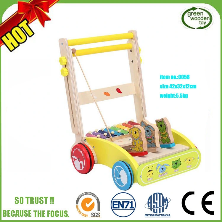 DIY Wooden Educational Multifunctional Baby Walker Toys