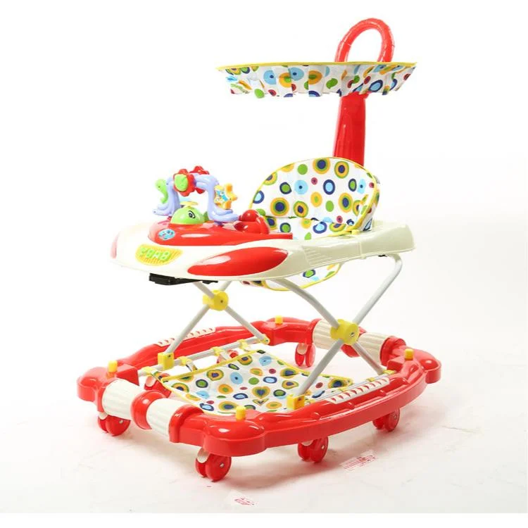 Hot Sale Baby Walker with Pusher and Music 8 Wheels Plastic 360 Degree Rotating Baby Walker Baby Walker with Music and Light