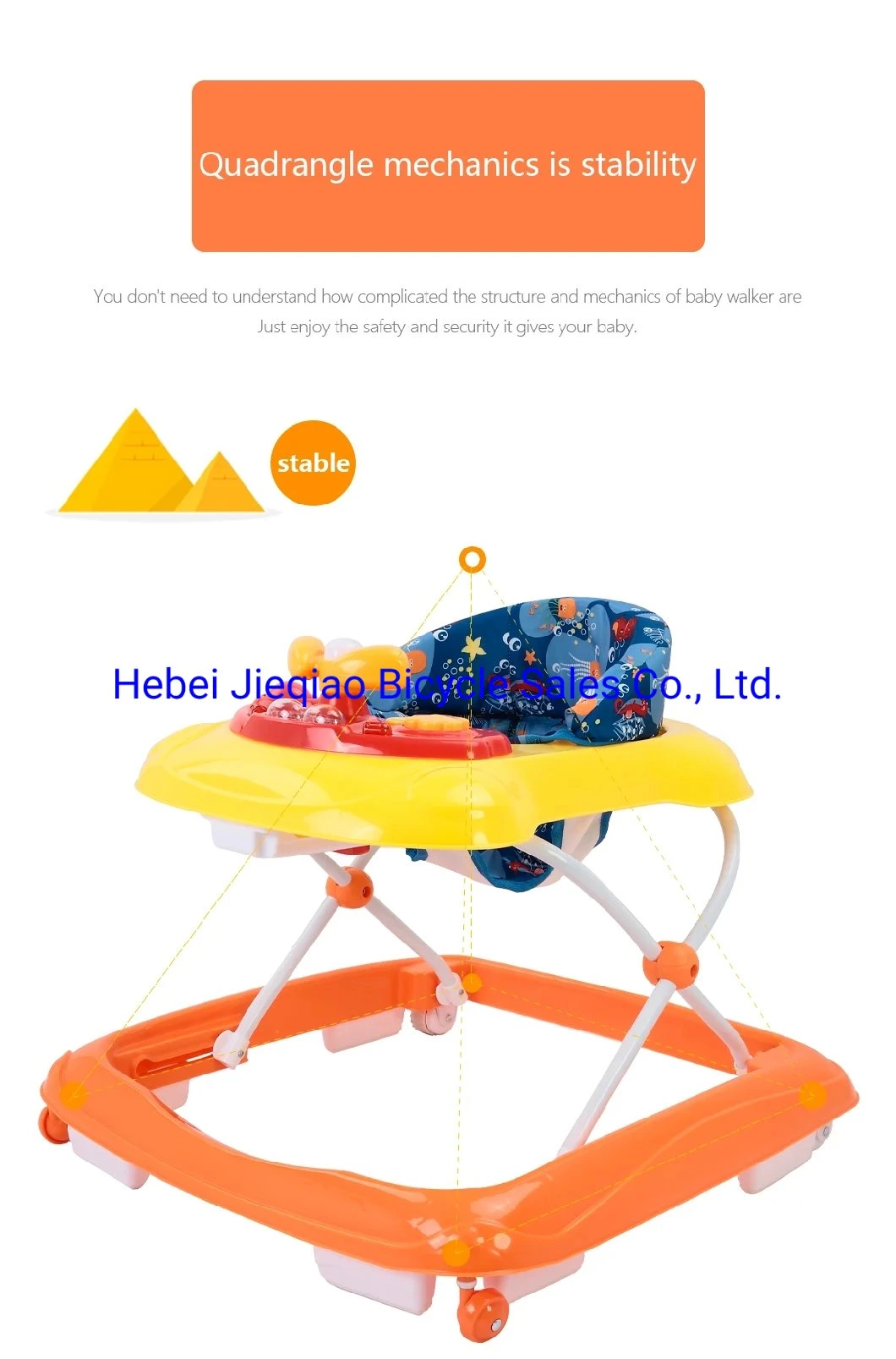 Light Foldable Kids Walking Chair Toys Baby Walker